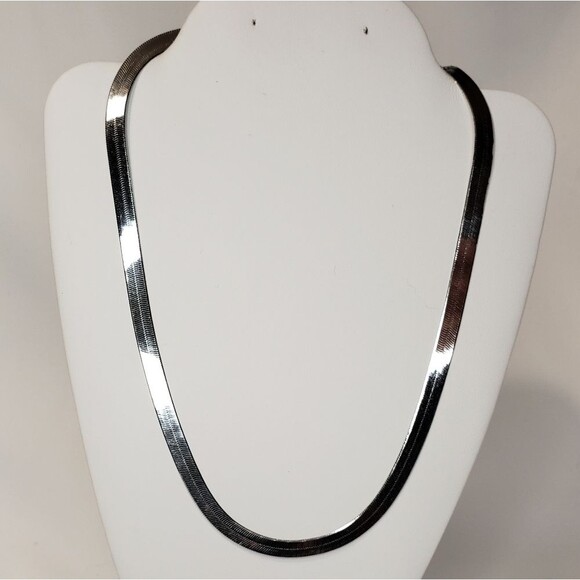 Silver Herringbone 925 Necklace